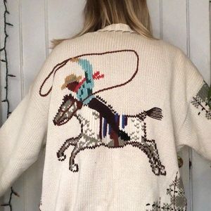 SOLD Vintage Cowboy Sweater